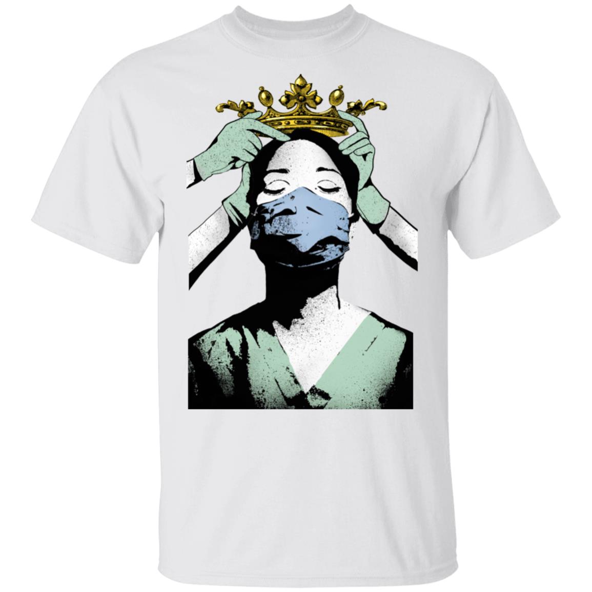 Stay Strong Nurse Wearing Crown T-Shirt - Nurse Appreciation Gifts, White, Unisex T-Shirt