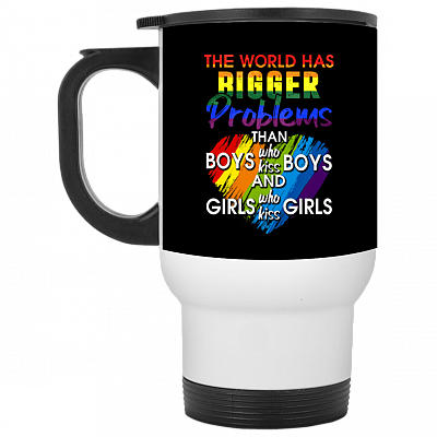14 oz. White Travel Mug