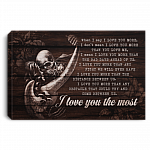 Skull Tattoo When I Say I Love You More I Love You The Most Framed Canvas - Unframed Poster, White, 0.75'' Framed Canvas
