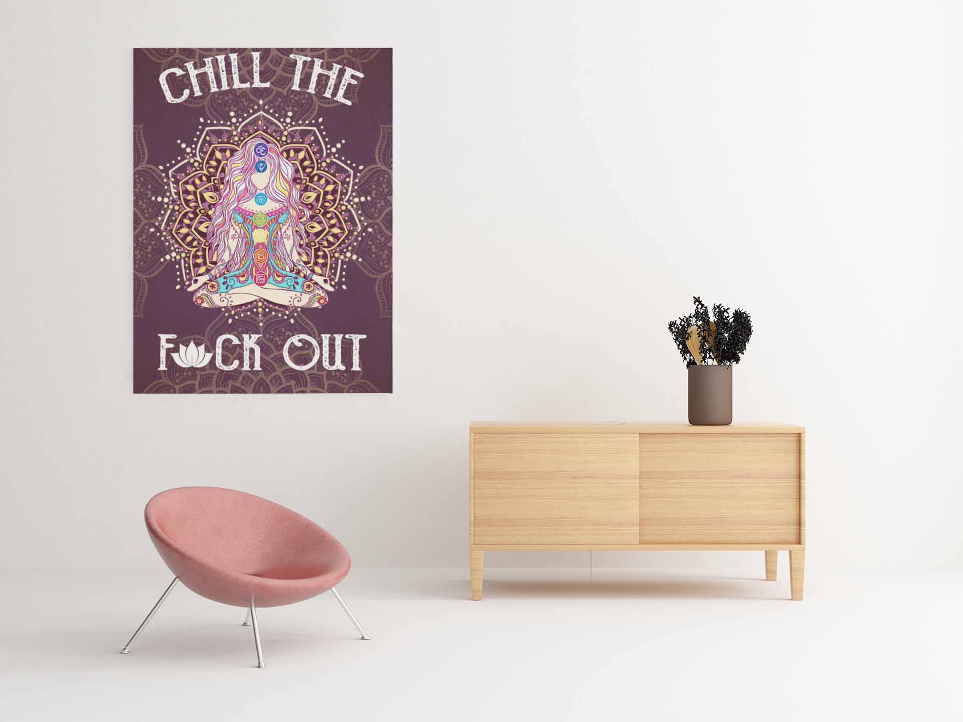 8VT. Chill The Fuck Yoga canvas mockup