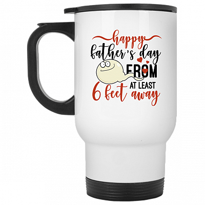 14 oz. White Travel Mug
