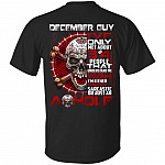 December Guy I've Only Met About 3 or 4 People - I'm Just an Ashole Print on Back Only - Plain Front T-Shirt, Black, Unisex T-Shirt