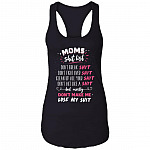 Mom Shit List Don't Make Me Lose My Shit T-Shirt - Funny Motherhood Gifts Shirt, Black, Ladies Racerback Tank