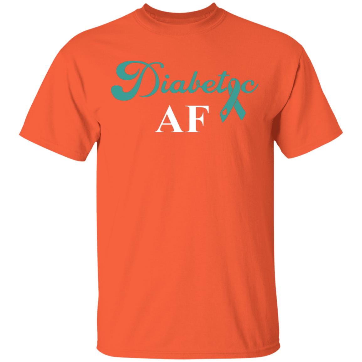 Diabetic AF Diabetes Awareness T-Shirt, Orange, Unisex T-Shirt
