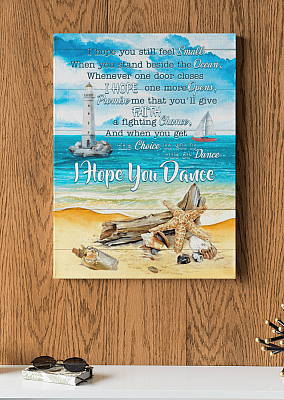 Alternative view of I Hope You Still Feel Small When You Stand Beside the Ocean Gallery Wrapped Framed Canvas Prints - Unframed Poster - Home Decor Wall Art