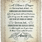 A Nurse's Prayer Gift For Nurse Fleece Blanket - Premium Sherpa Blanket - Woven Blanket, White, Cozy Plush Fleece Blanket - 50x60