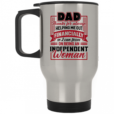 14 oz. Silver Travel Mug
