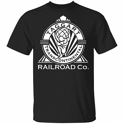 Taggart Transcontinental Railroad Co T-Shirt, Black, Unisex T-Shirt