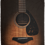 Wooden Guitar Lover Fleece Blanket - Guitar Lover Gifts Premium Sherpa Blanket - Woven Blanket, White, Cozy Plush Fleece Blanket - 50x60