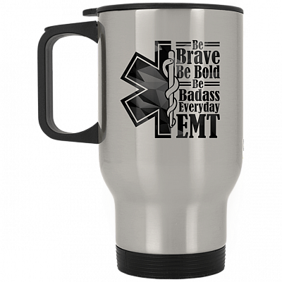 14 oz. Silver Travel Mug