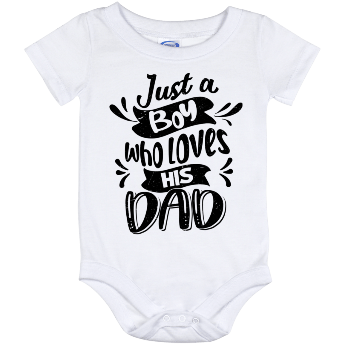Just A Boy Who Loves His Dad Baby Onesie - Baby Infant Bodysuit, White, Baby Onesie - 12 Month Just A Boy Who Loves His Dad Baby Onesie - Baby Infant Bodysuit, White, Baby Onesie - 12 Month