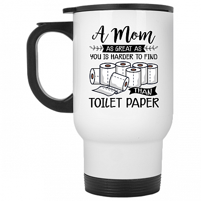 14 oz. White Travel Mug