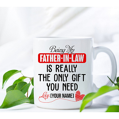 Alternative view of Personalized Being My Father in Law Is Really the Only Gift You Need Ceramic Coffee Mug - Beer Stein - Water Bottle