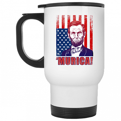 14 oz. White Travel Mug