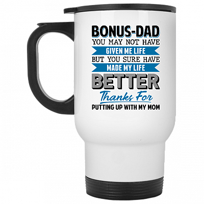 14 oz. White Travel Mug