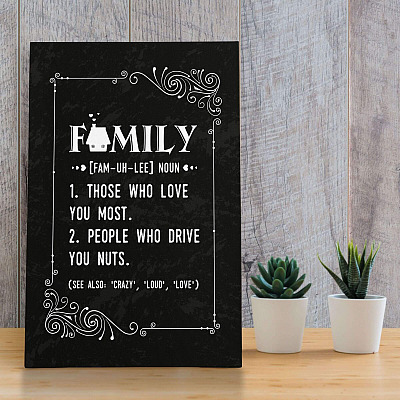 Alternative view of Definition Of Family Gallery Wrapped Framed Canvas Prints - Unframed Poster - Home Decor Wall Art