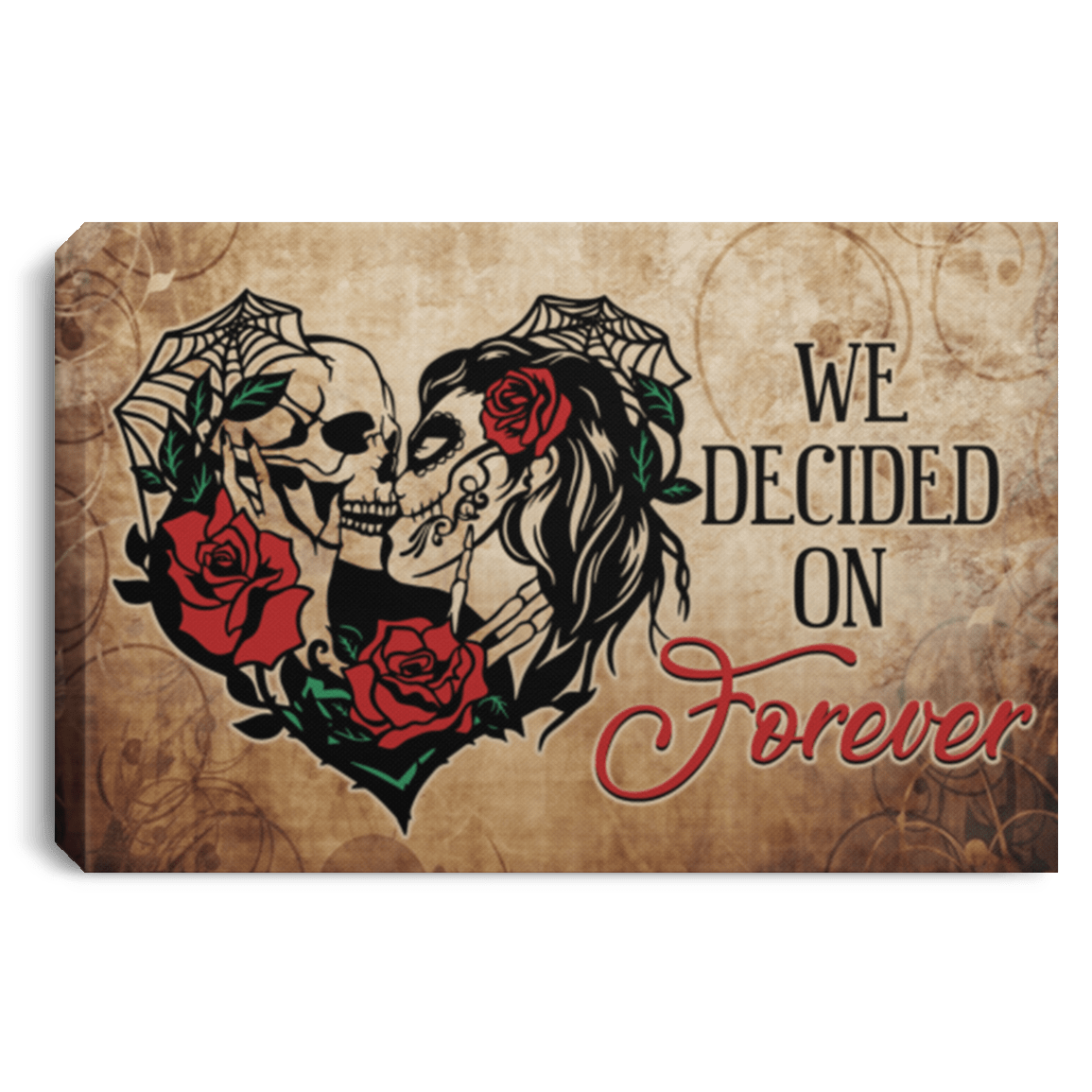 We Decided on Forever Gallery Wrapped Framed Canvas Prints - Unframed Poster, White, 0.75'' Framed Canvas