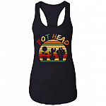 Pot Head Sarcastic Plant Lover Vintage Retro Ladies Racerback Tank - Funny Pot Head Gardening Saying Tank Top, Black, Ladies Racerback Tank