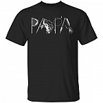 Papa Fishing T-Shirt - Funny Fathers Day Gift, Black, Unisex T-Shirt