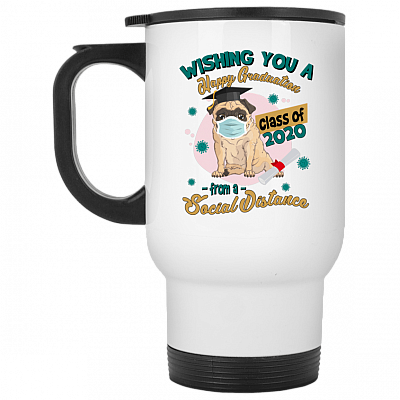14 oz. White Travel Mug