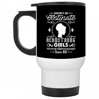14 oz. White Travel Mug