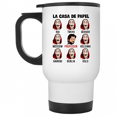 14 oz. White Travel Mug