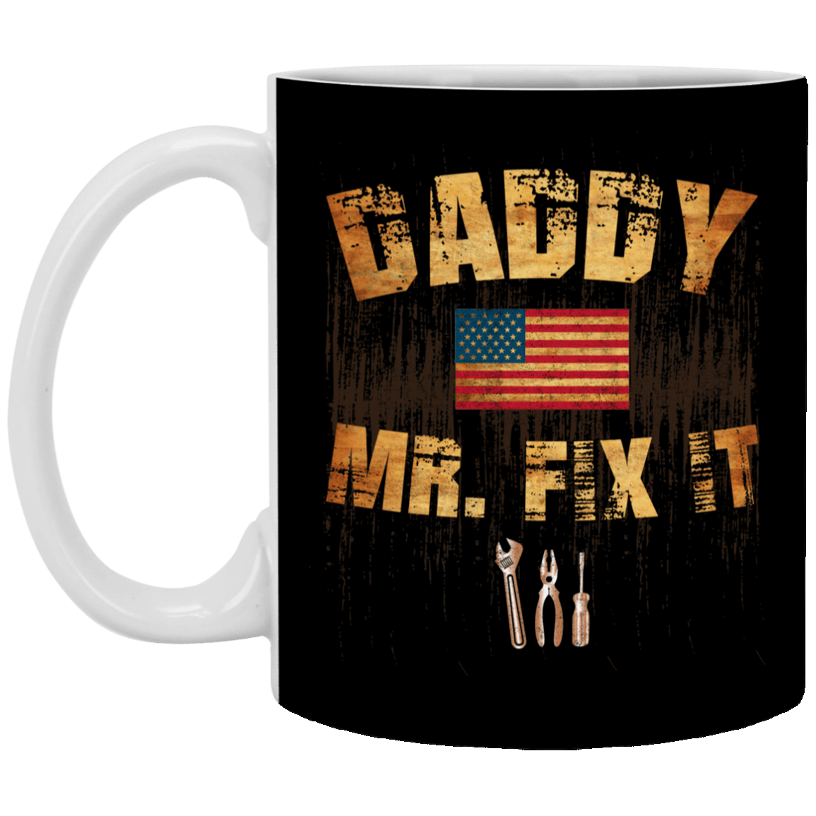 Daddy Mr Fix It - Mr Fix It Ceramic Coffee Mug - Beer Stein - Water Bottle - Color Changing Mug, Black, 11 oz. White Mug Daddy Mr Fix It - Mr Fix It Ceramic Coffee Mug - Beer Stein - Water Bottle - Color Changing Mug, Black, 11 oz. White Mug