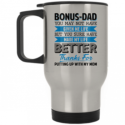 14 oz. Silver Travel Mug