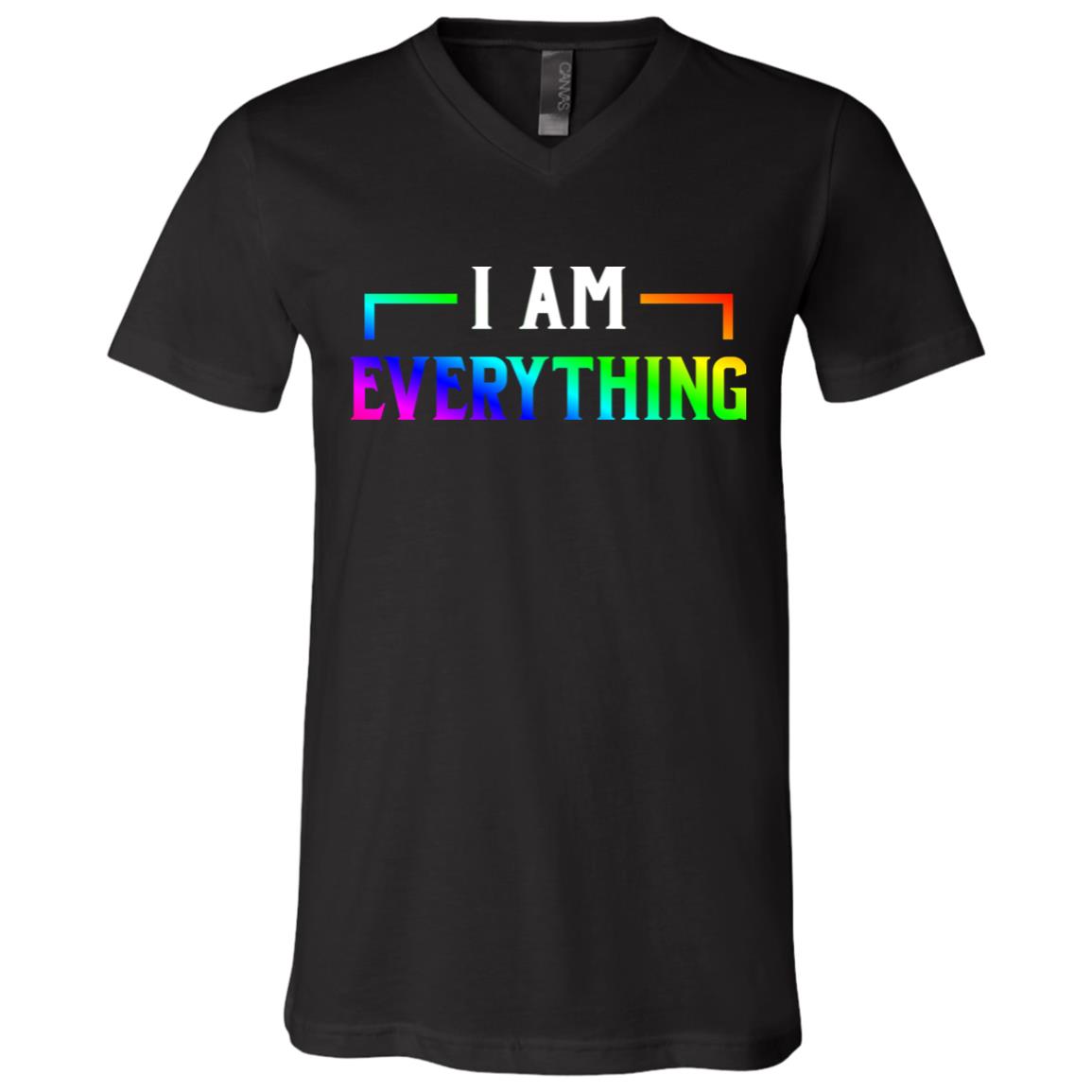 I Have Everything I Need I Am Everything LGBT T-Shirt - V-Neck Tee - Matching Couple Shirt, Black, V-Neck T-Shirt