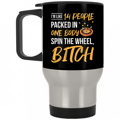 14 oz. Silver Travel Mug