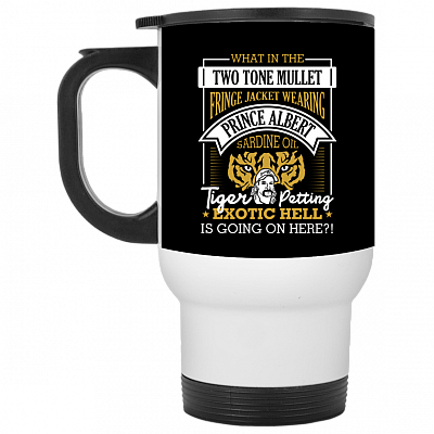 14 oz. White Travel Mug