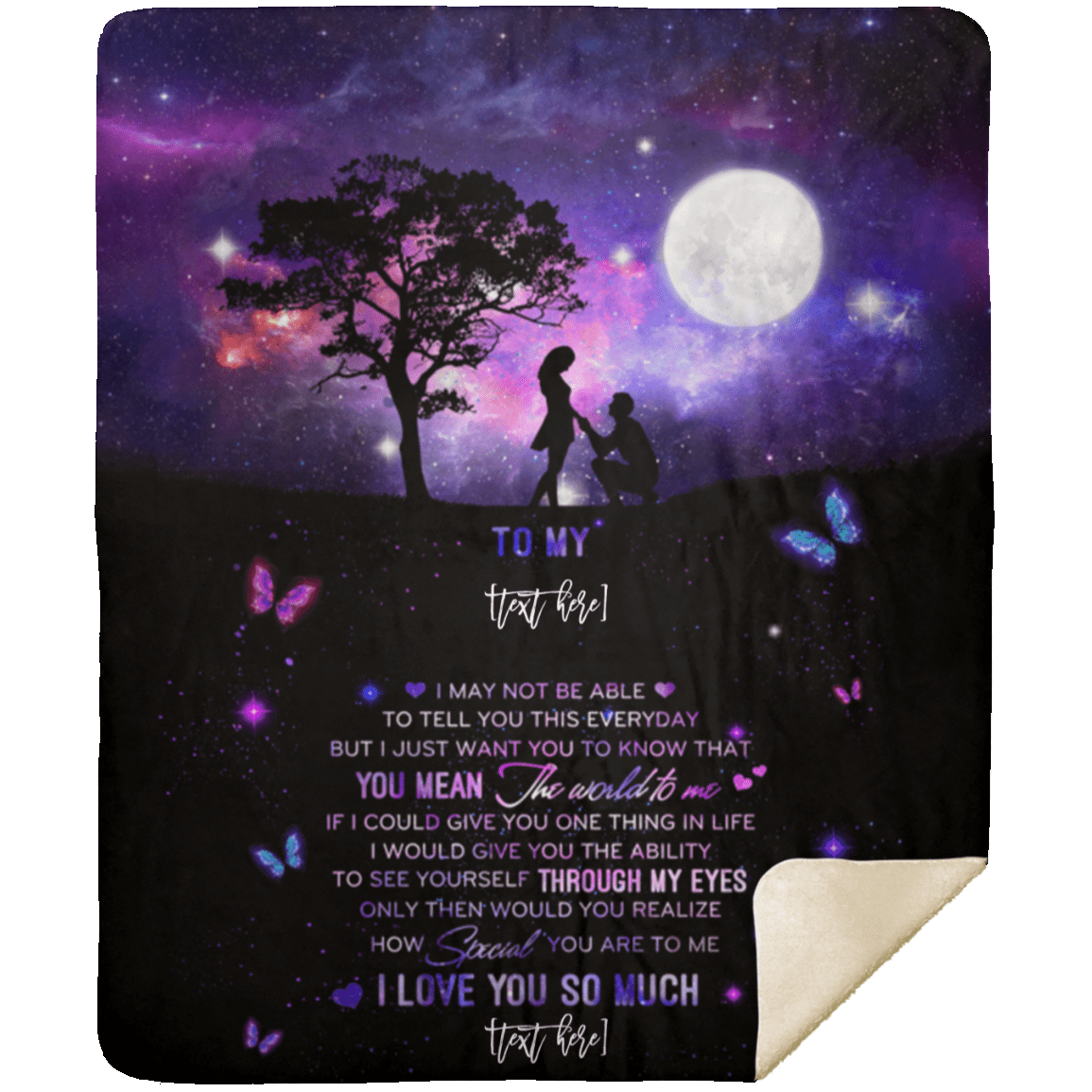 Personalized To My Girlfriend Blanket, White, Premium Mink Sherpa Blanket - 50x60 Personalized To My Girlfriend Blanket, White, Premium Mink Sherpa Blanket - 50x60