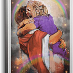 First Day in Heaven I Held Him and Would Not Let Him Go Jesus Christ Framed Canvas - Unframed Poster