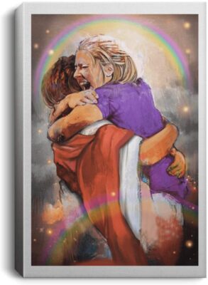 First Day in Heaven I Held Him and Would Not Let Him Go Jesus Christ Framed Canvas - Unframed Poster