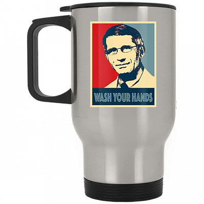 14 oz. Silver Travel Mug