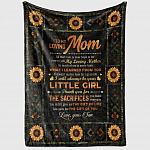 6VT. To My Loving Mom Son Sunflower blanket mockup