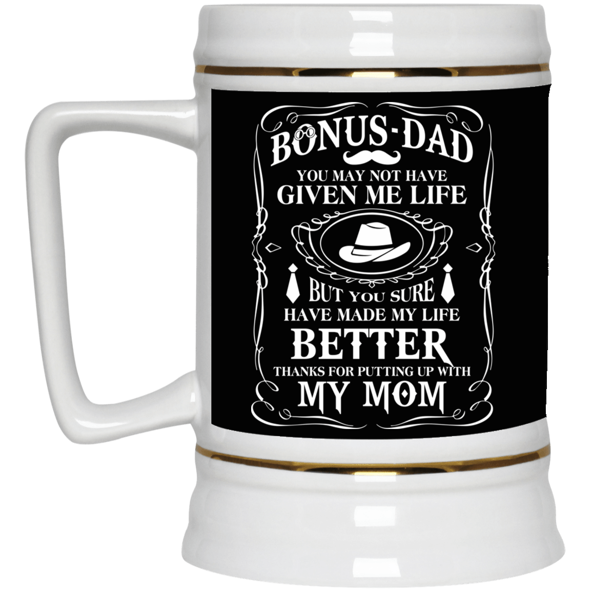 Bonus Mug, Black, 22 oz. Beer Stein Bonus Mug, Black, 22 oz. Beer Stein
