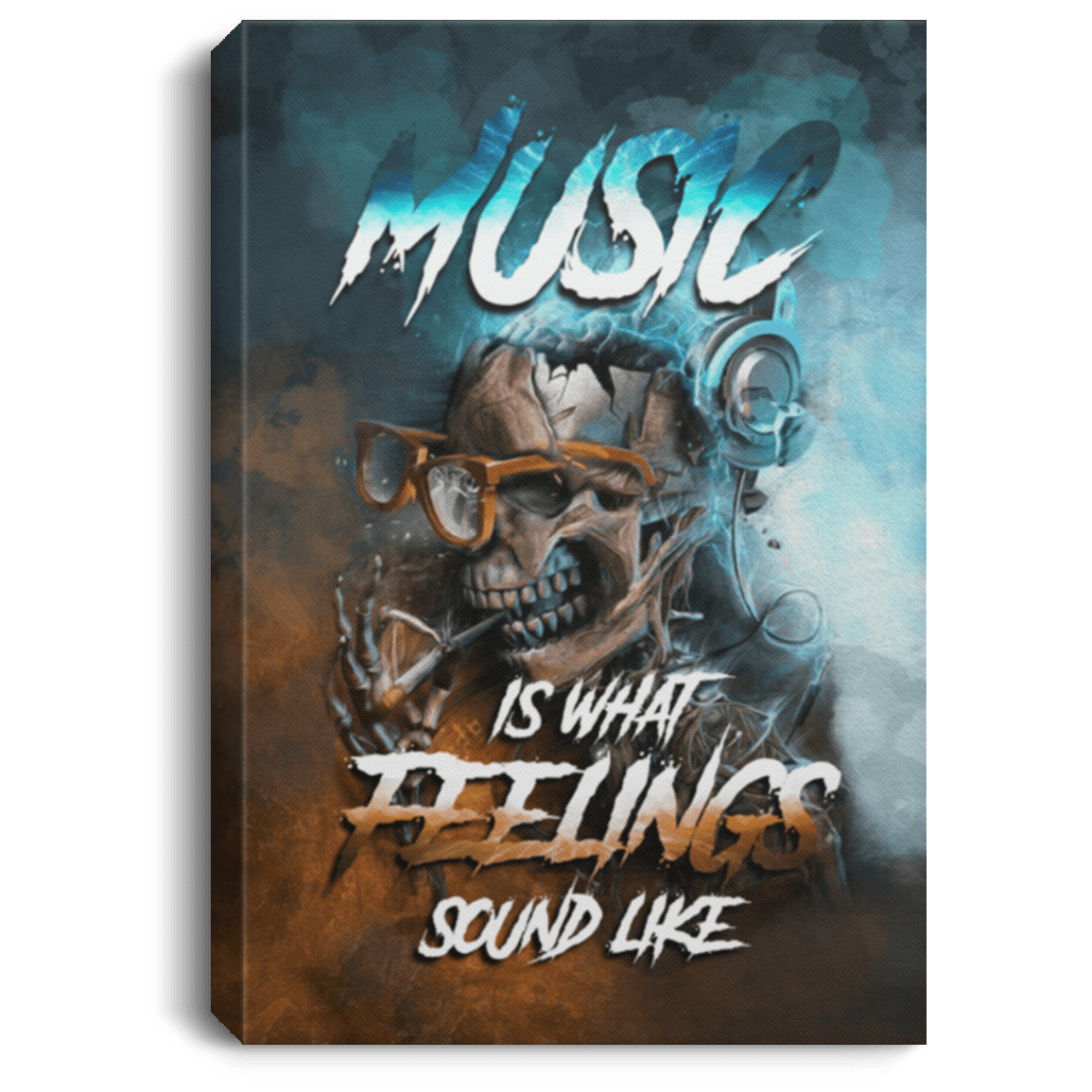 Music Is What Feelings Sound Like Gallery Wrapped Framed Canvas Prints - Unframed Poster, White, 0.75'' Framed Canvas Music Is What Feelings Sound Like Gallery Wrapped Framed Canvas Prints - Unframed Poster, White, 0.75'' Framed Canvas