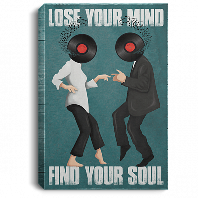 Pulp Fiction Lose Your Mind Find Your Soul Framed Canvas - Unframed Poster, White, 0.75'' Framed Canvas