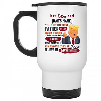 14 oz. White Travel Mug