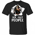Dachshund Dog 6 Feet Back People Funny Distance Social T-shirt, Black, Unisex T-Shirt