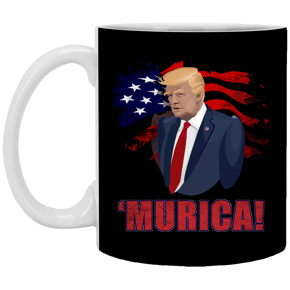 Donald Trump American President 2020 Merica Murica Ceramic Coffee Mug - Beer Stein - Water Bottle - Color Changing Mug, Black, 11 oz. White Mug Donald Trump American President 2020 Merica Murica Ceramic Coffee Mug - Beer Stein - Water Bottle - Color Changing Mug, Black, 11 oz. White Mug
