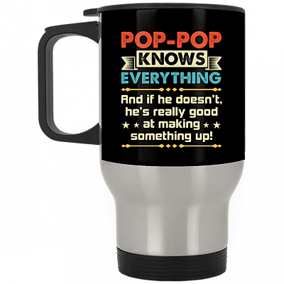 14 oz. Silver Travel Mug