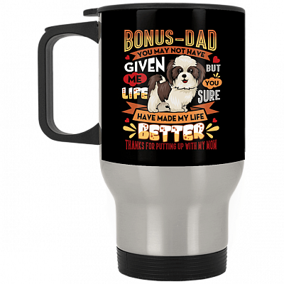 14 oz. Silver Travel Mug