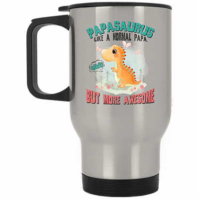 14 oz. Silver Travel Mug