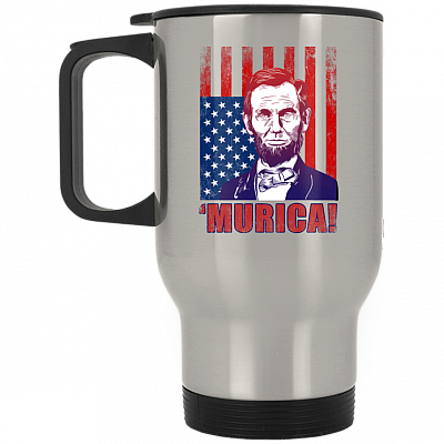 14 oz. Silver Travel Mug