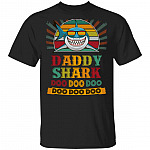 Daddy Shark Doo Doo Doo Vintage T-Shirt - Funny Shark Vintage Gift, Black, Unisex T-Shirt