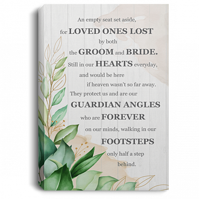 An Empty Seat Set Aside For Loved One Remembrance Gallery Wrapped Framed Canvas Prints - Unframed Poster, White, 0.75'' Framed Canvas