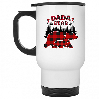 14 oz. White Travel Mug