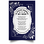 In Loving Memory of My Mom Something Will Remind Me of You Framed Canvas - Unframed Satin Poster, Navy, Unframed Poster